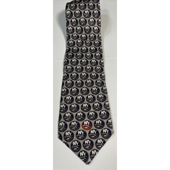 New York Islanders Tonal Logo Mens Silk Neck Tie New With Tag - Picture 1 of 4